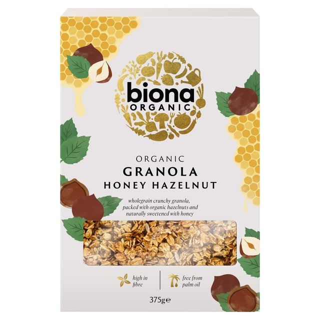 Biona Organic Honey & Hazel Crunchy Granola   375g - McGrocer