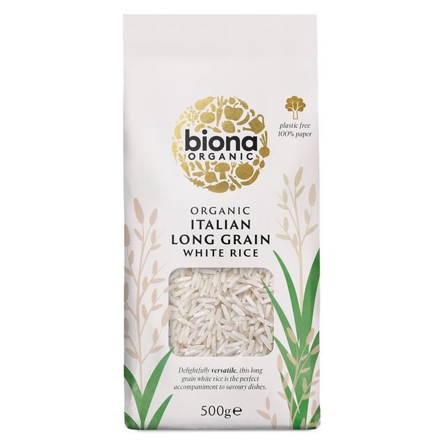 Biona Organic Long Grain Italian White Rice   500g - McGrocer