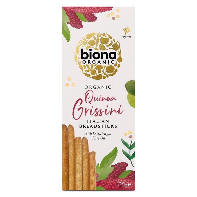 Biona Organic Quinoa Grissini Breadsticks with Extra Virgin Olive Oil   125g - McGrocer