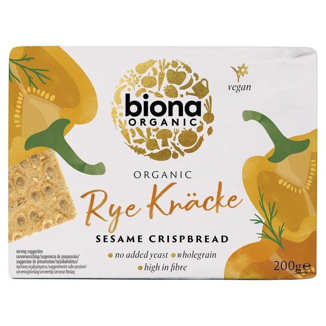 Biona Organic Rye Sesame Crispbread   200g - McGrocer