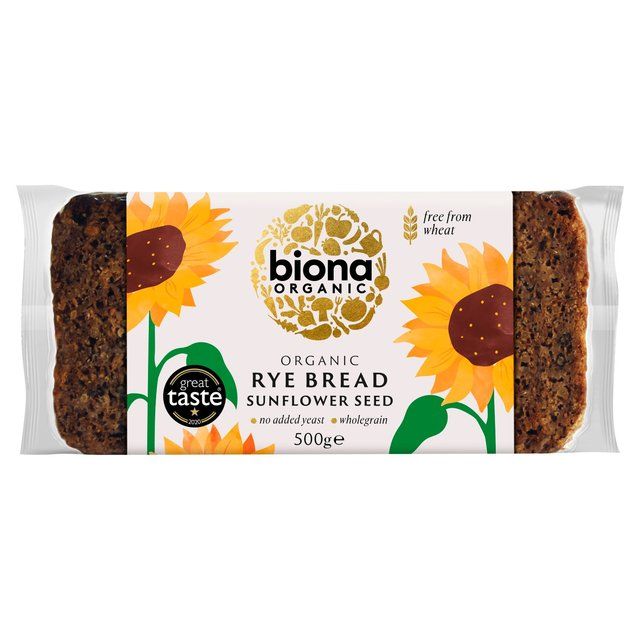 Biona Organic Rye & Sunflower Seed Bread   500g - McGrocer