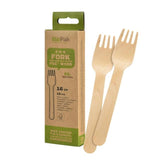 BioPak Wooden Forks   10 per pack - McGrocer