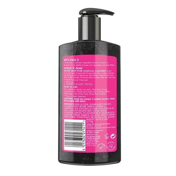 Bioré Deep Pore Charcoal Cleanser 200ml - McGrocer