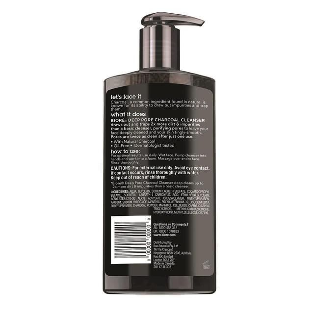 Biore Charcoal Pore Cleanser   200ml - McGrocer