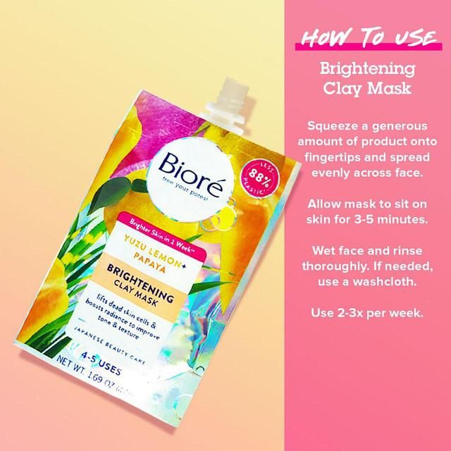 Biore Clear & Bright AHA Brightening Clay Mask   100ml - McGrocer