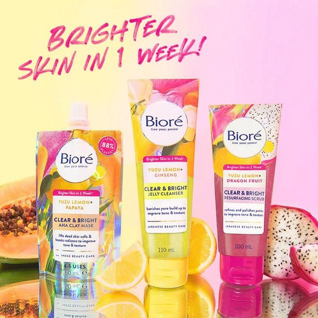 Biore Clear & Bright Resurfacing Scrub   100ml - McGrocer