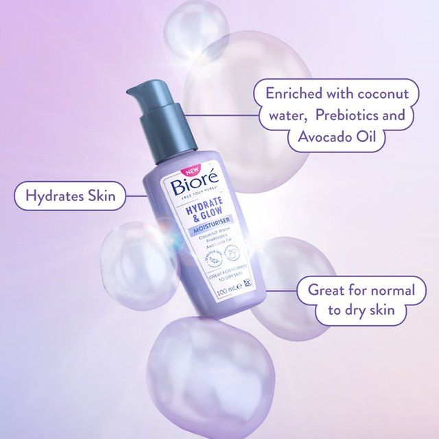 Biore Dewy Hydration Daily Moisturiser for Normal to Dry Skin   88ml - McGrocer