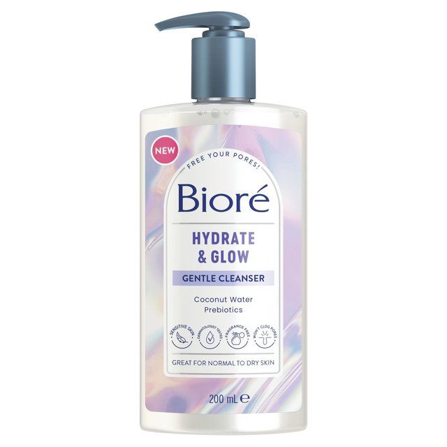 Biore Dewy Hydration Gentle Pore Cleanser for Normal to Dry Skin   200ml - McGrocer