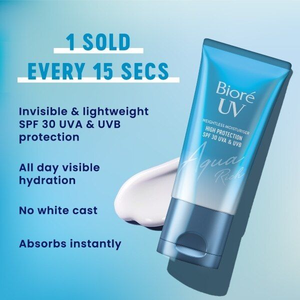 Biore UV Aqua Water Essence Sunscreen SPF30 50ml - McGrocer