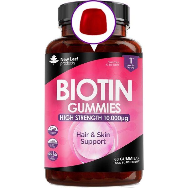 Biotin 10,000µg Vegan Gummies For Beauty, Hair, Skin & Nails - McGrocer
