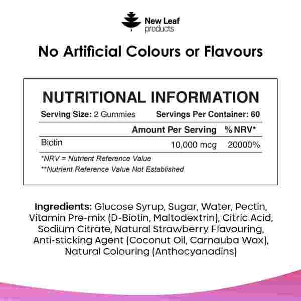 Biotin 10,000µg Vegan Gummies For Beauty, Hair, Skin & Nails - McGrocer