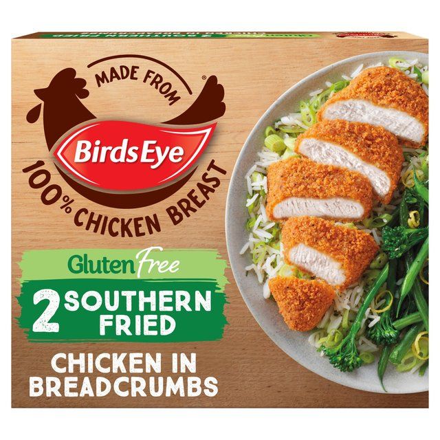 Birds Eye 2 Gluten Free Southern Fried Breaded Chicken Breast Steaks   180g - McGrocer