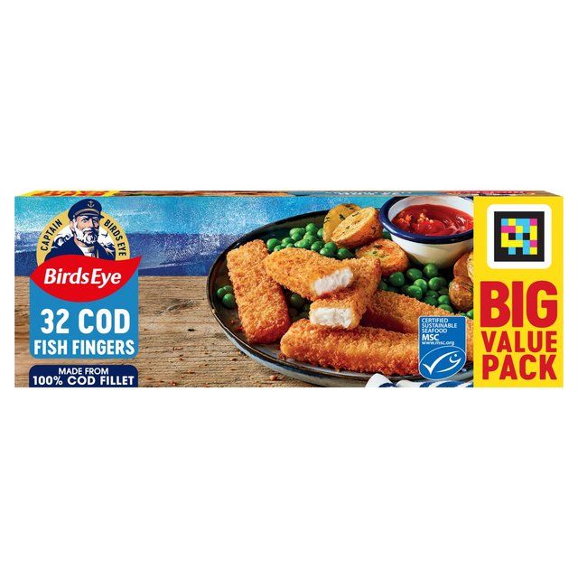 Birds Eye 32 MSC Breaded Cod Fish Fingers   896g - McGrocer