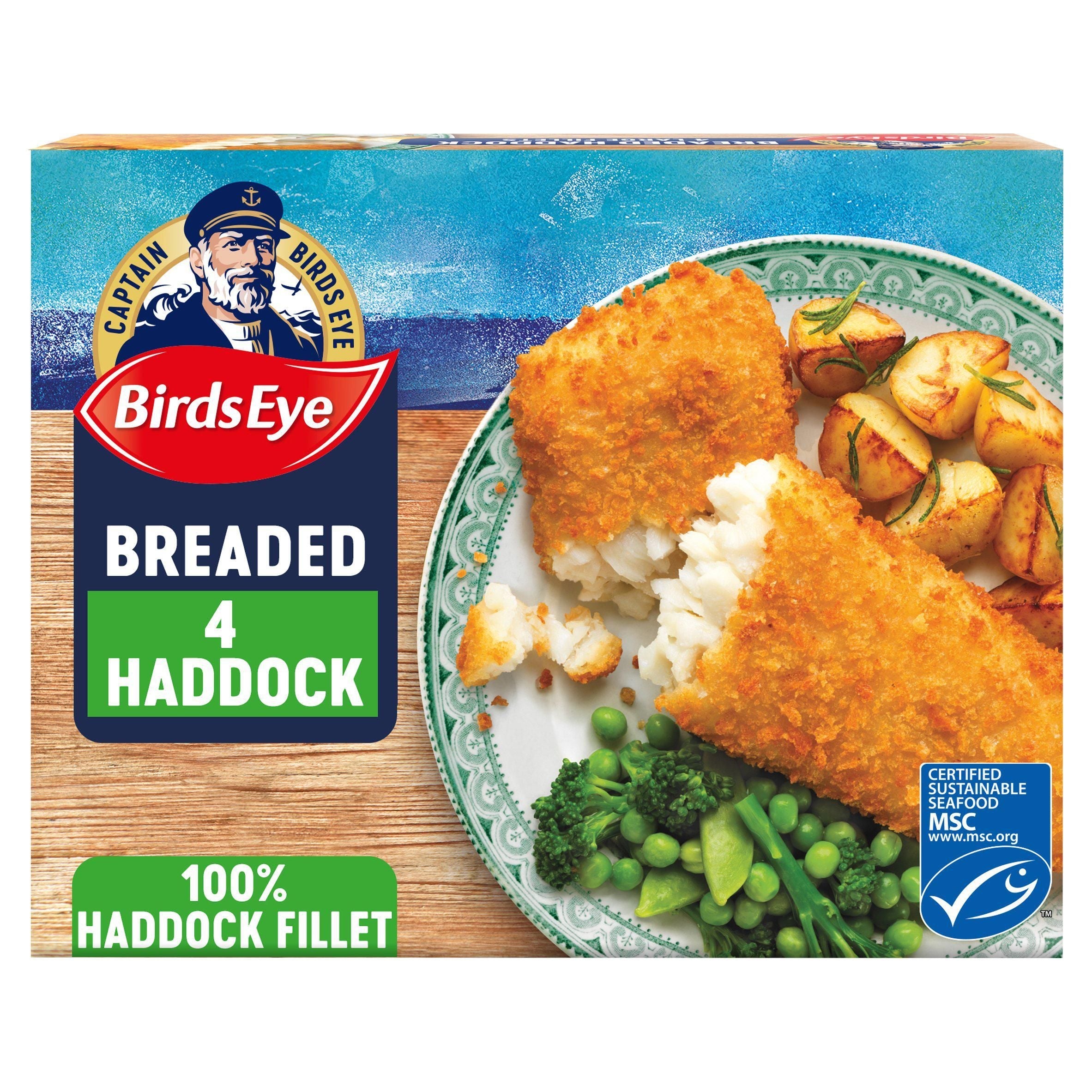 Birds Eye Breaded Haddock Fish Fillets x4 440g - McGrocer