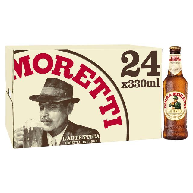 Birra Moretti Lager Beer Bottles   24 x 330ml - McGrocer