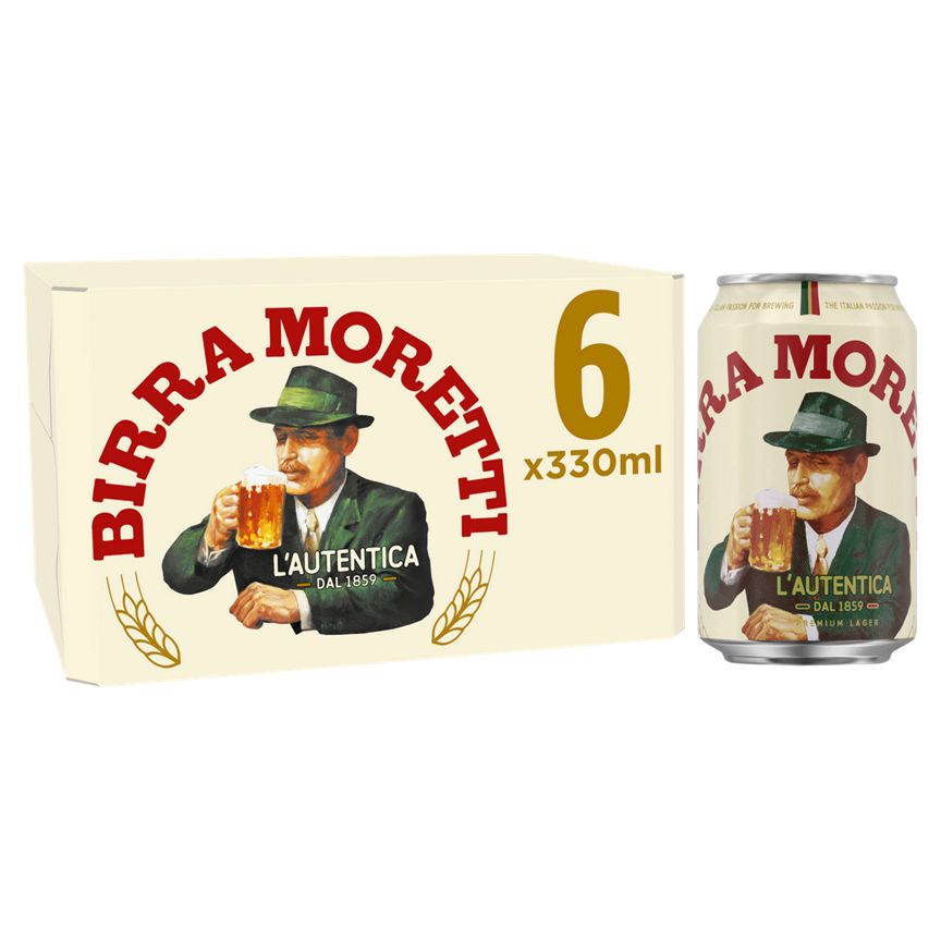 Birra Moretti Premium Lager Beer Cans - McGrocer