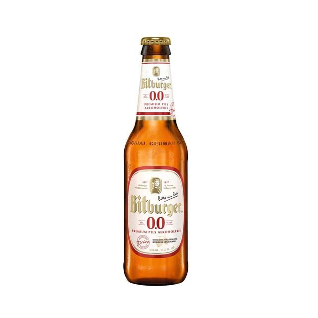 Bitburger Premium Pils 0.0%   6 x 330ml - McGrocer