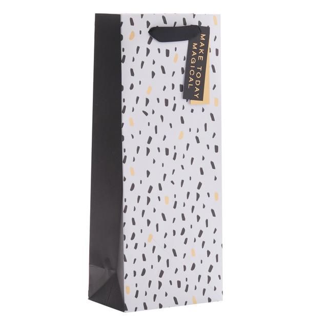 Black & Gold Bottle Gift Bag - McGrocer