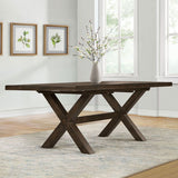 Blakely Extending Dining Table + 6 Cross Back Chairs, Seats 6-8 - McGrocer