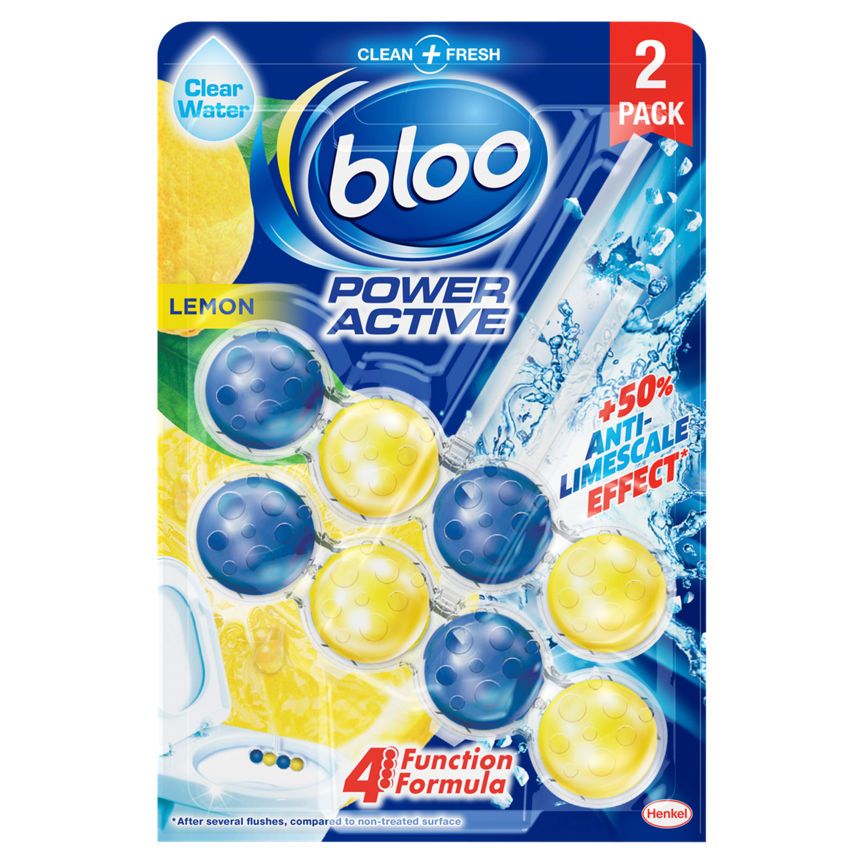 Bloo Power Active Lemon Rim Blocks 2 x 50g - McGrocer