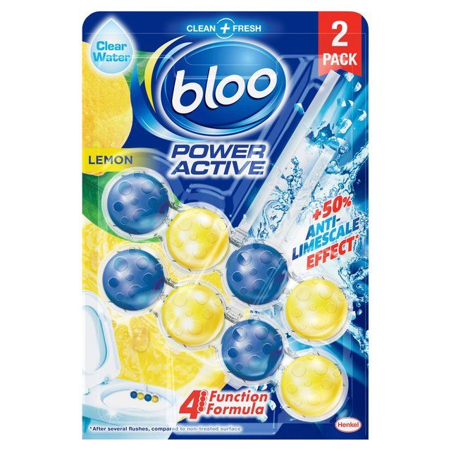 Bloo Power Active Lemon Rimblock    2 x 50 per pack - McGrocer