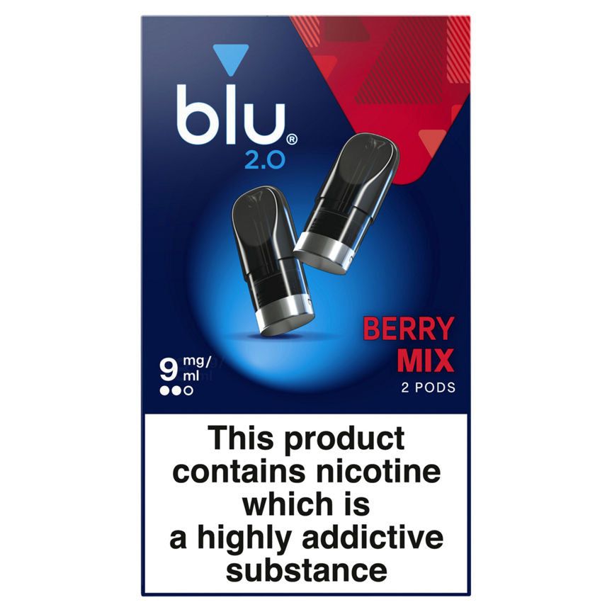 Blu 2.0 Berry Mix Vape Pods 9mg/ml 2 x 1.9ml - McGrocer