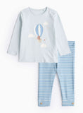 Blue Balloon Print Top & Striped Leggings Set 9-12 months - McGrocer