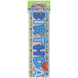 Blue Birthday Boy Foil Party Banner - McGrocer