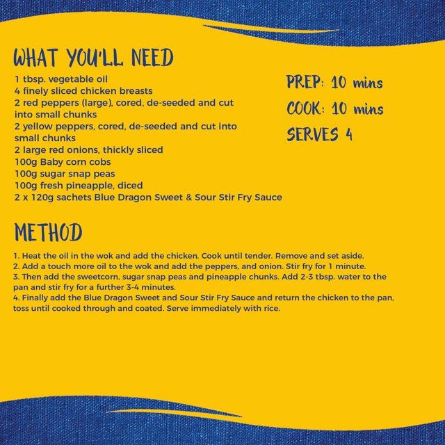 Blue Dragon Sweet & Sour Stir Fry Sauce   120g - McGrocer