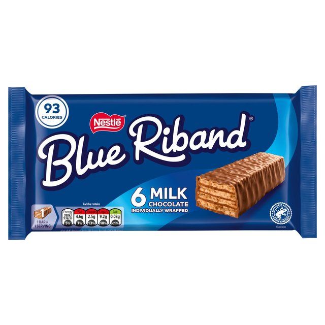 Blue Riband Milk Chocolate Biscuit Bars Multipack   6 x 18g - McGrocer