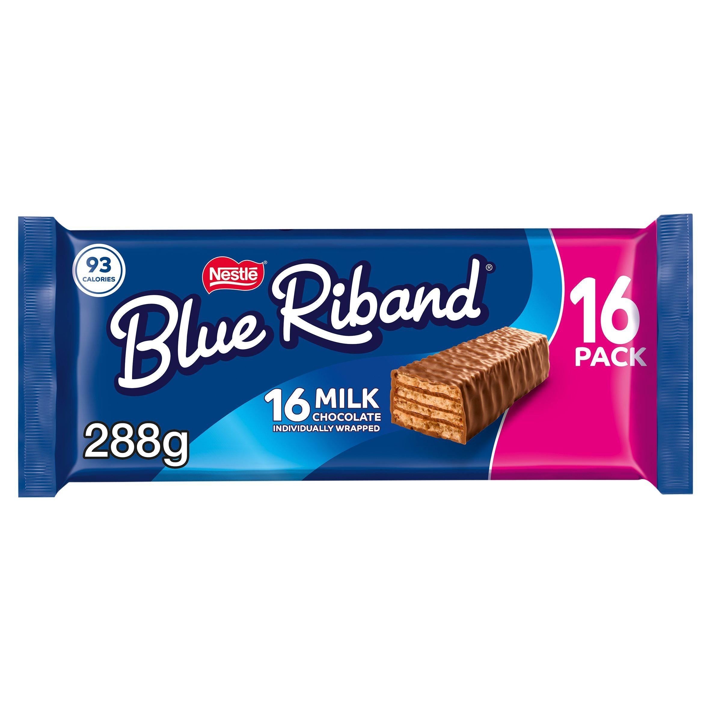 Blue Riband Milk Chocolate Wafer Biscuit Bar Multipack x16 - McGrocer