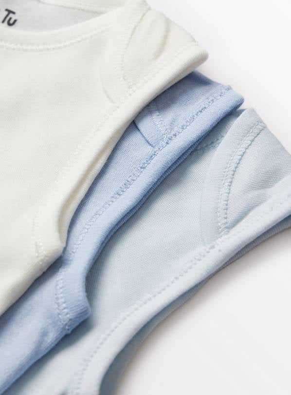 Blue Sleeveless Bodysuit 7 Pack Newborn - McGrocer