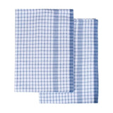 Blue & White Check Tea Towels   2 per pack - McGrocer
