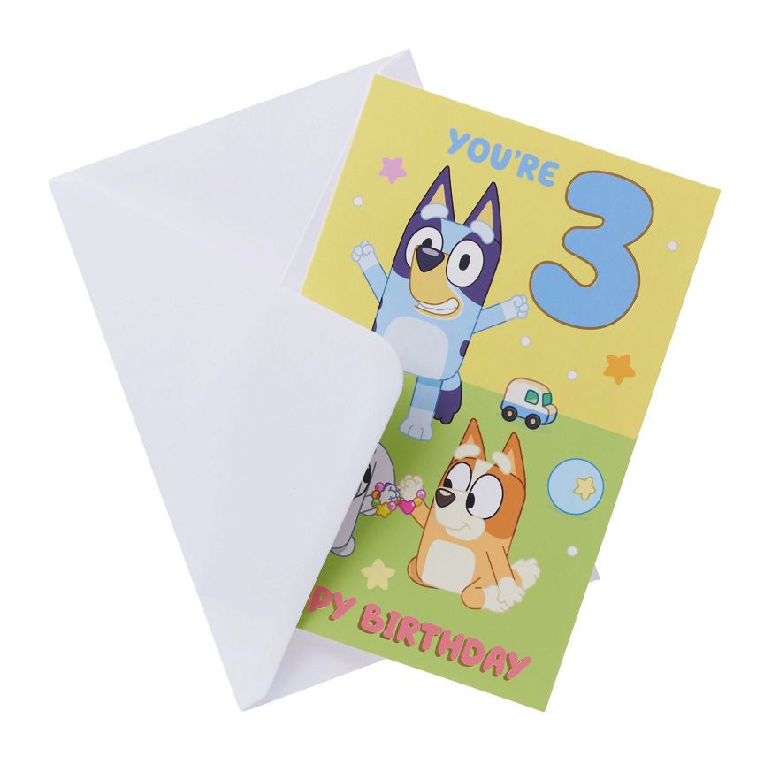 Bluey 3rd Birthday Card - McGrocer