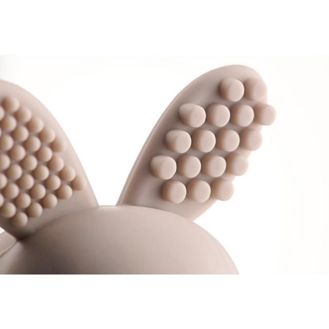 Bobbie Bunny Baby Teether Toy Cappuccino Grey - McGrocer