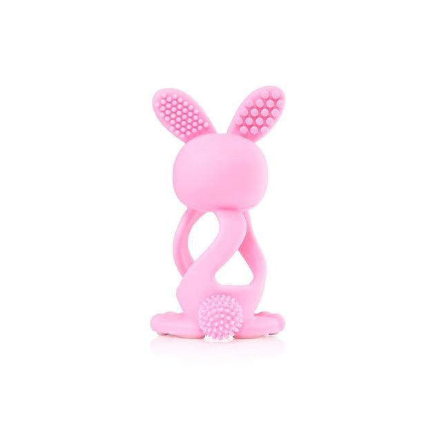 Bobbie Bunny Baby Teether Toy Rose Pink - McGrocer