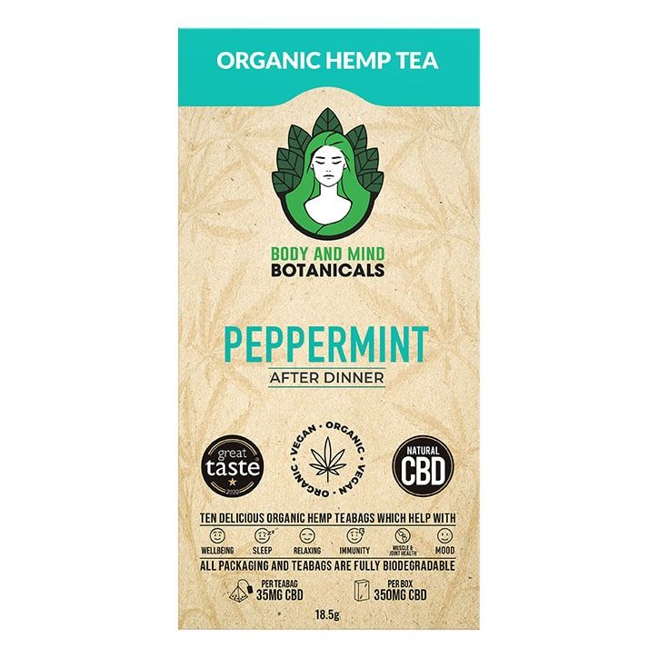 Body & Mind Botanicals CBD Hemp Tea Original 10 Tea Bags - McGrocer