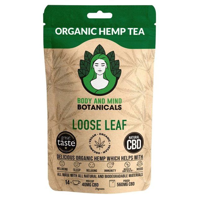 Body & Mind Organic Loose Leaf Hemp Tea - 560mg CBD   21g - McGrocer