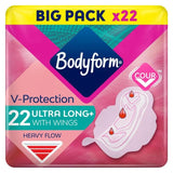 Bodyform Cour-V Ultra Long Sanitary Towels Wings   22 per pack - McGrocer