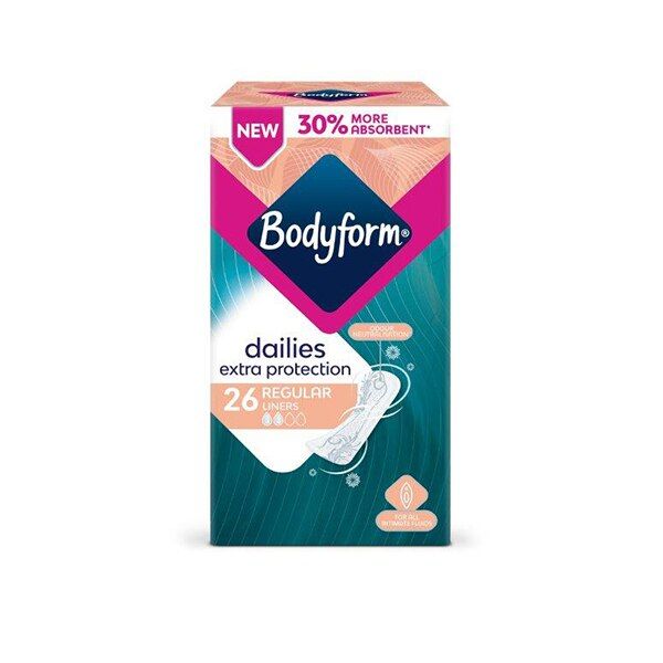 Bodyform Dailies All Fluid Normal Panty Liners 26 pack - McGrocer