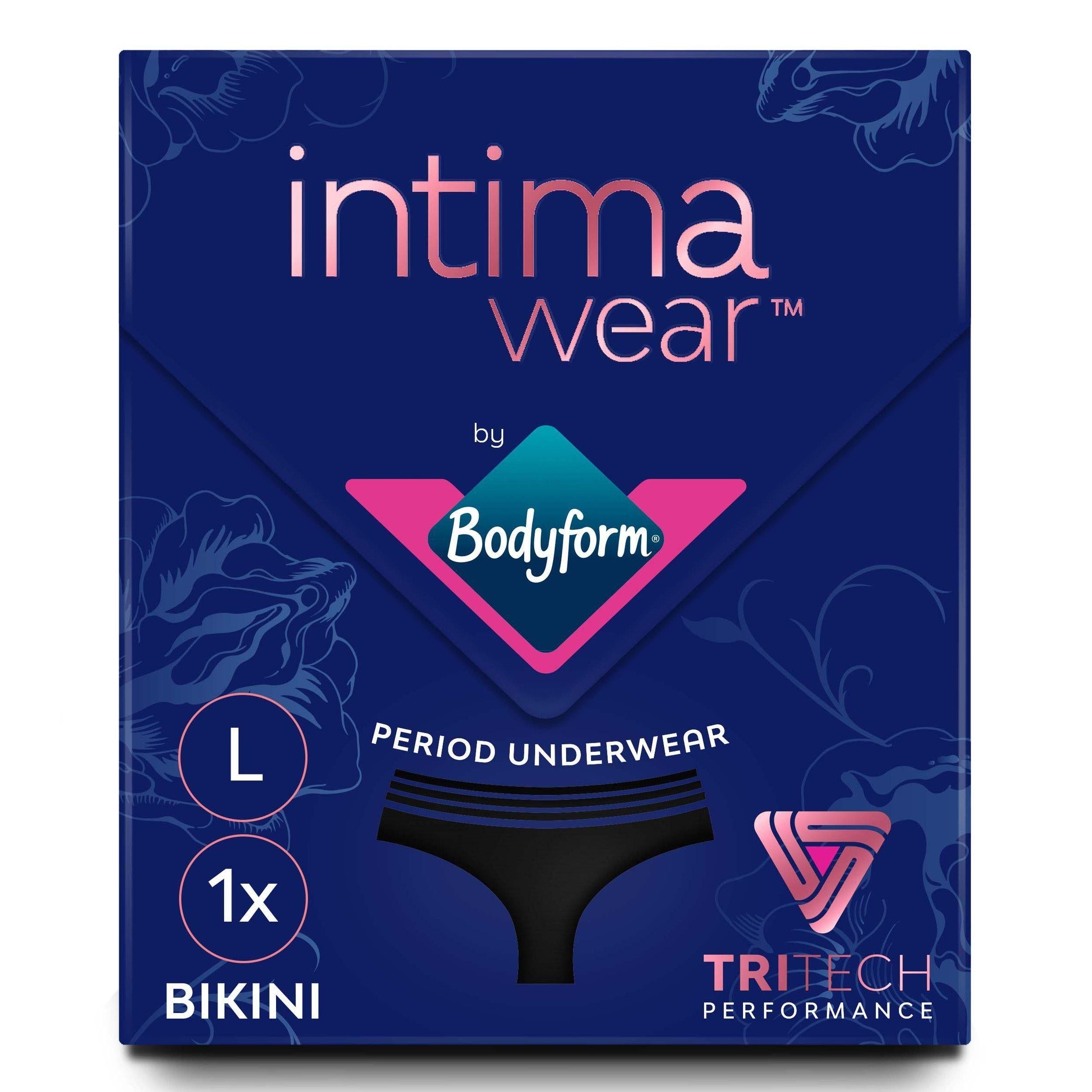 Bodyform Intimawear Period Underwear Bikini Black L - McGrocer