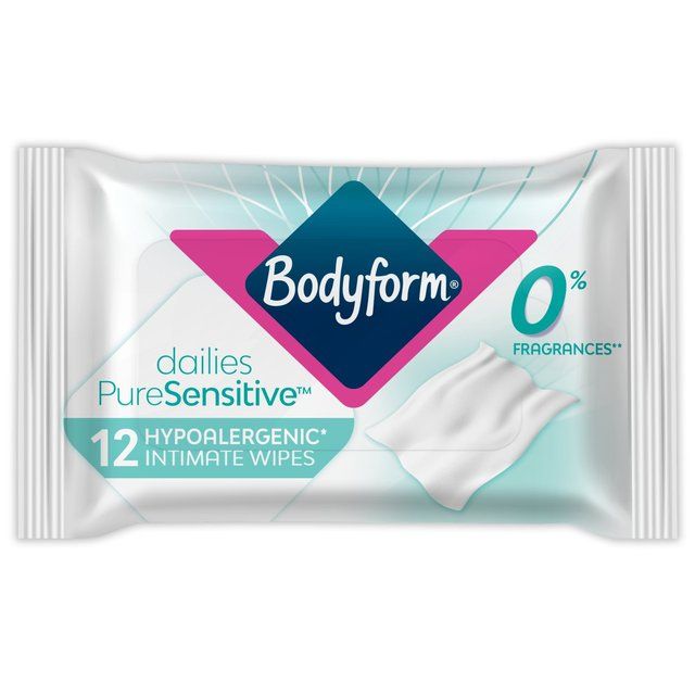 Bodyform PureSensitive Feminine Intimate Hygiene Wipes   12 per pack - McGrocer