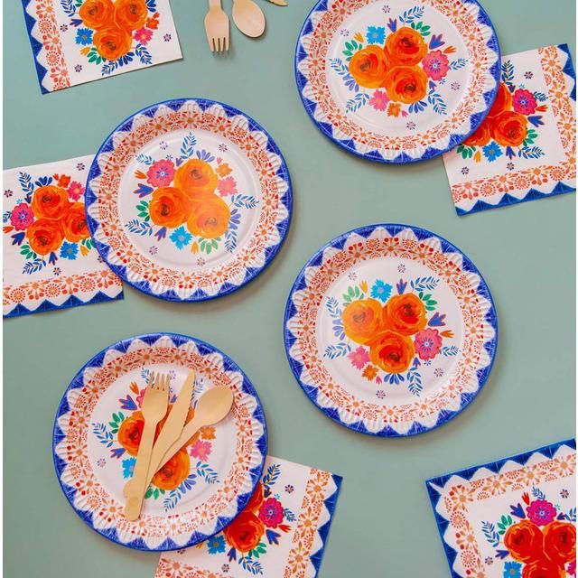 Boho Floral Paper Party Napkins   20 per pack - McGrocer