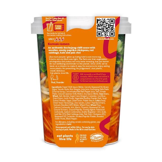 BOL Korean Chilli Fresh Noodles   345g - McGrocer