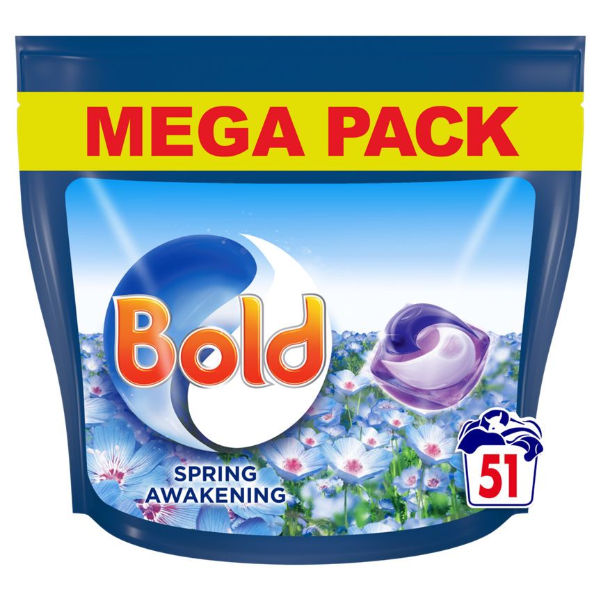 Bold All-in-1 PODS® Washing Liquid Capsules 51 Washes, Spring Awakening - McGrocer