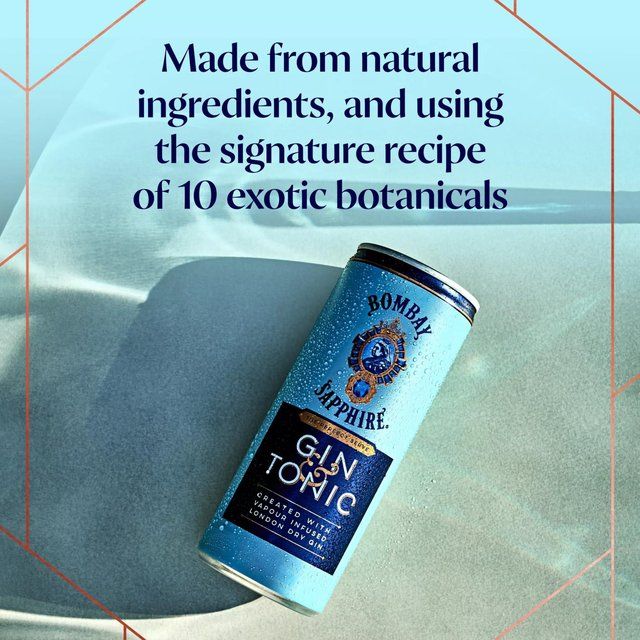Bombay Sapphire Gin & Tonic Premix Cocktail   250ml - McGrocer