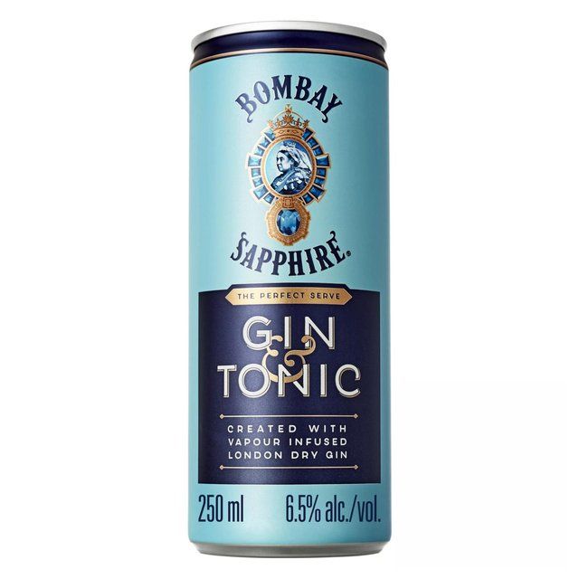 Bombay Sapphire Gin & Tonic Premix Cocktail   250ml - McGrocer