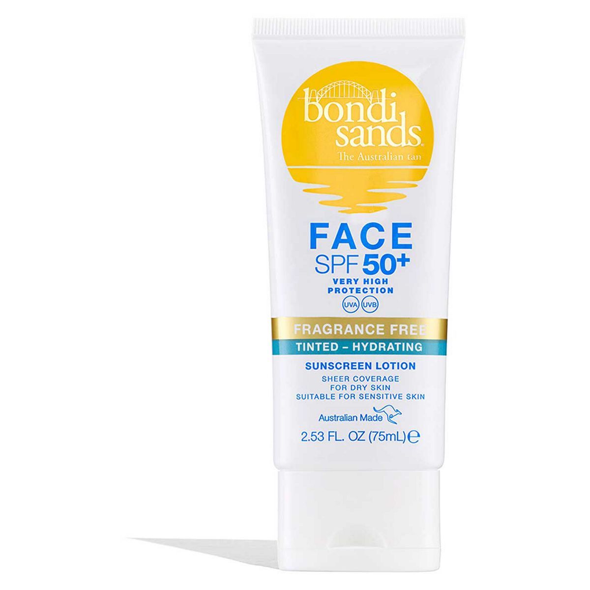 Bondi Sands Spf 50+ Fragrance Free Hydrating Tinted Face Lotion 75Ml - McGrocer