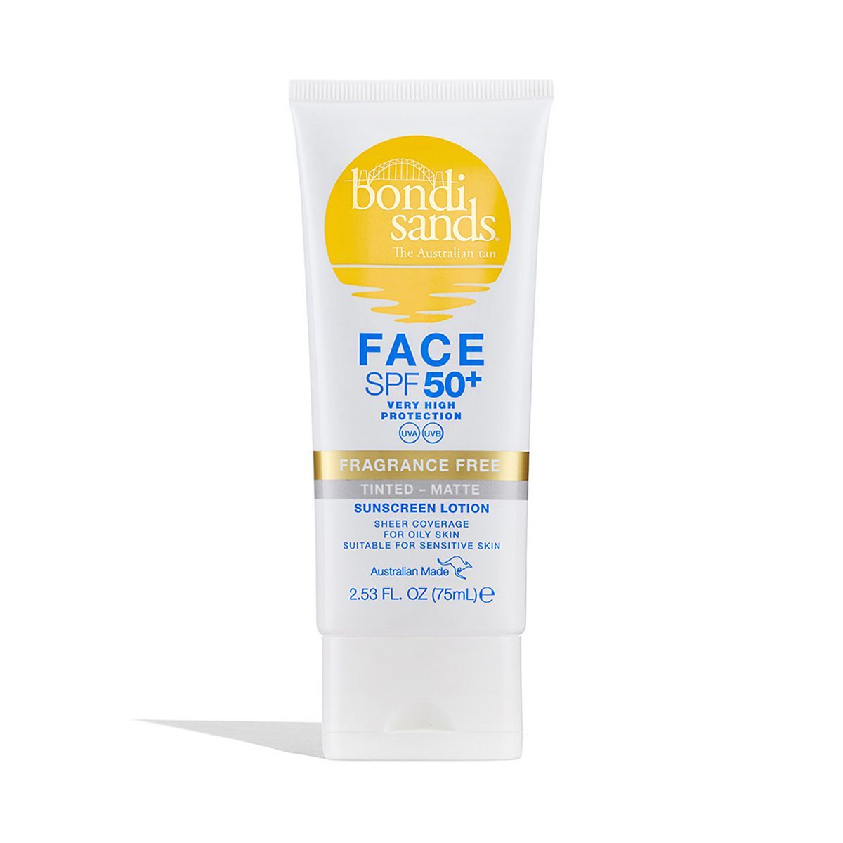 Bondi Sands SPF 50+ Fragrance Free Matte Tinted Face Lotion Tube 75mf - McGrocer