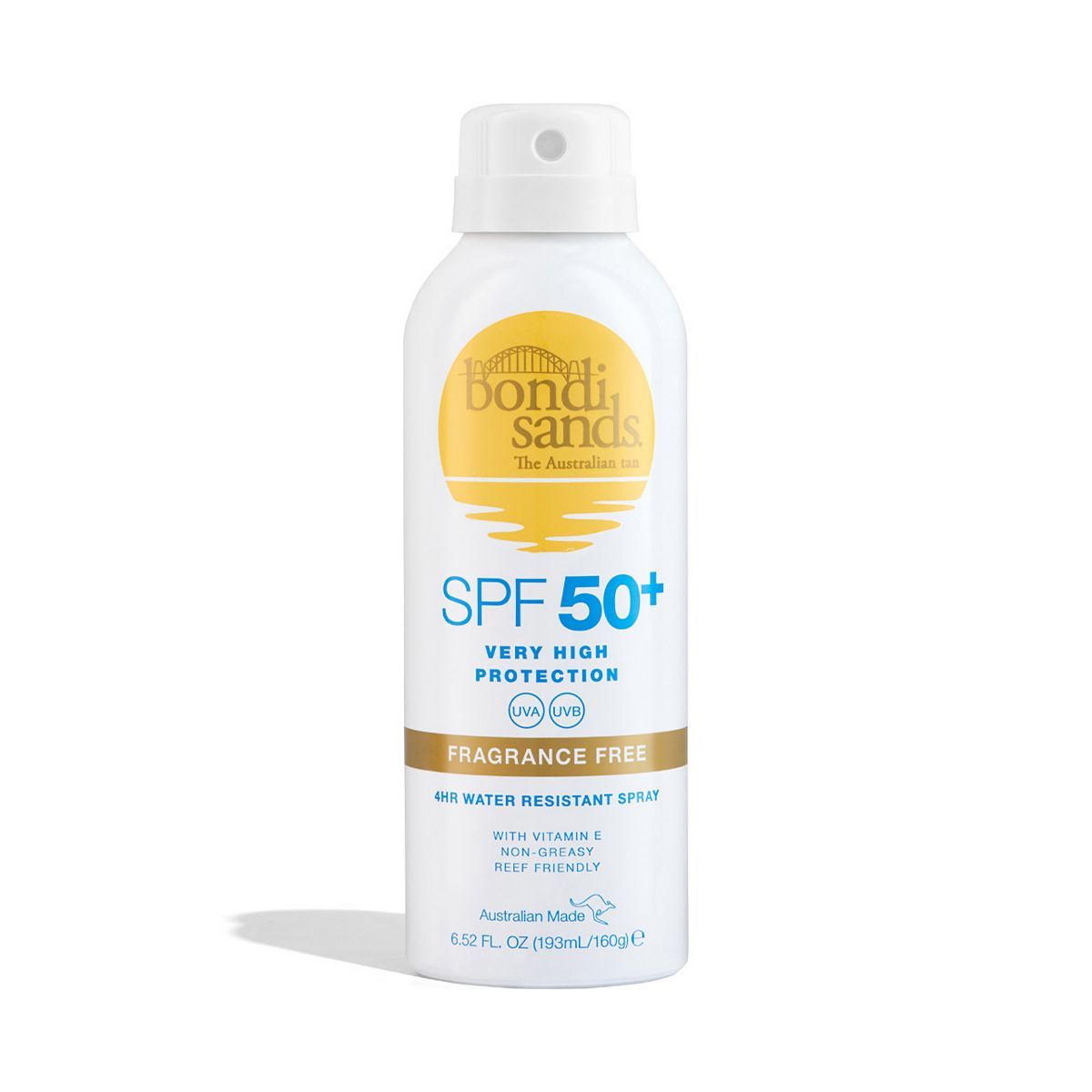 Bondi Sands SPF50+ Fragrance Free Sunscreen Spray Aerosol Mist 160g - McGrocer